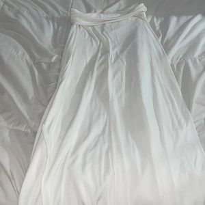 Long white skirt
